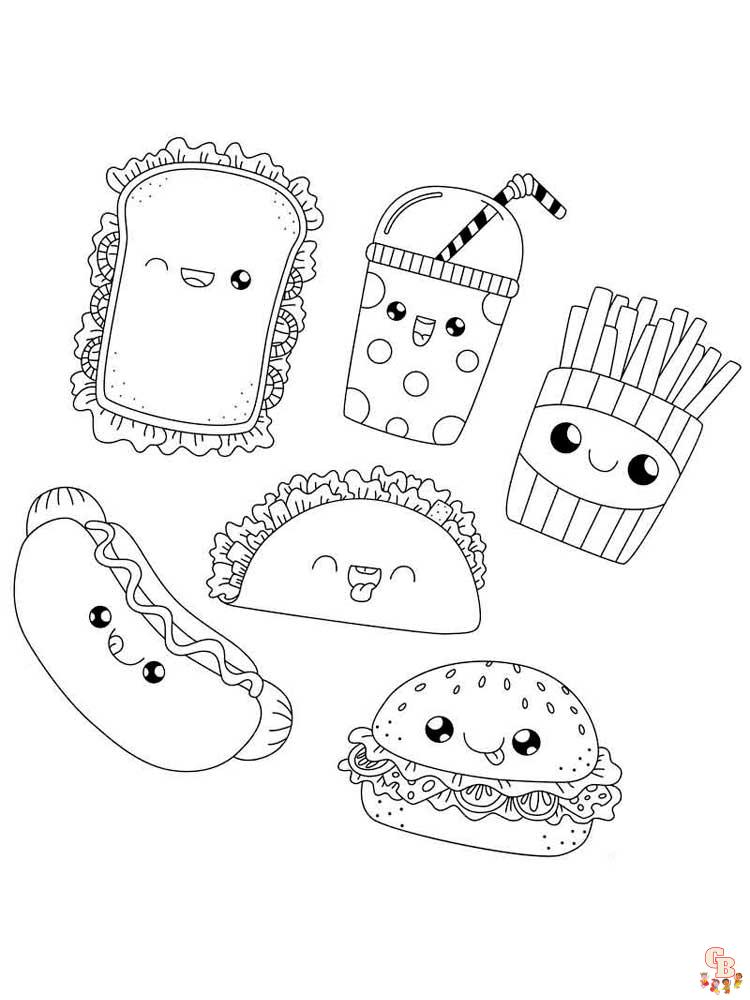 Cute Food Coloring Pages 34