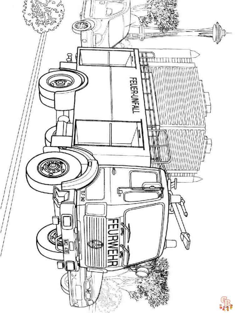 Fire Truck Coloring Pages 1