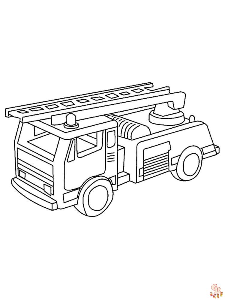 Fire Truck Coloring Pages 11