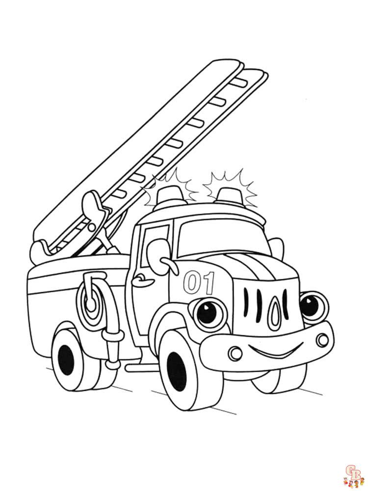 Fire Truck Coloring Pages 13