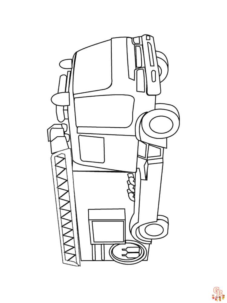 Fire Truck Coloring Pages 14