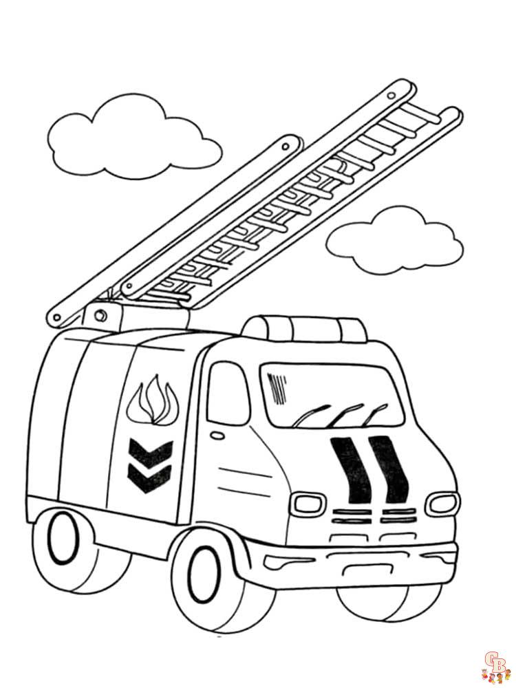 Fire Truck Coloring Pages 15