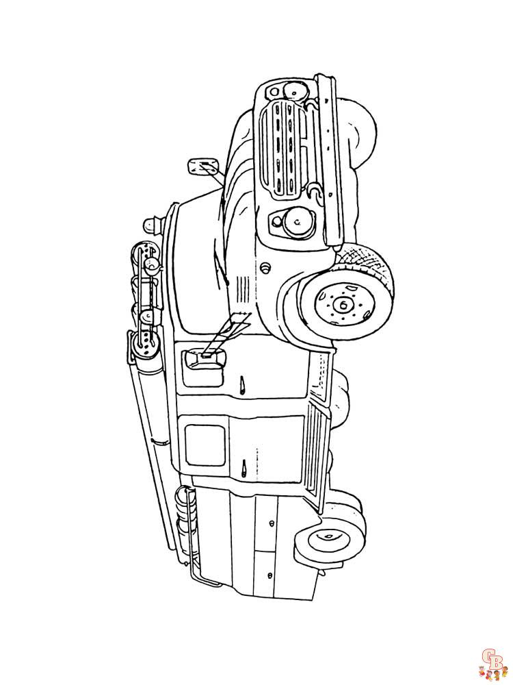 Fire Truck Coloring Pages 16