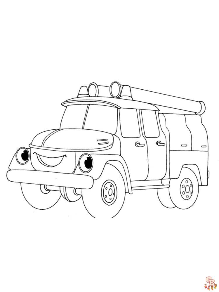 Fire Truck Coloring Pages 18