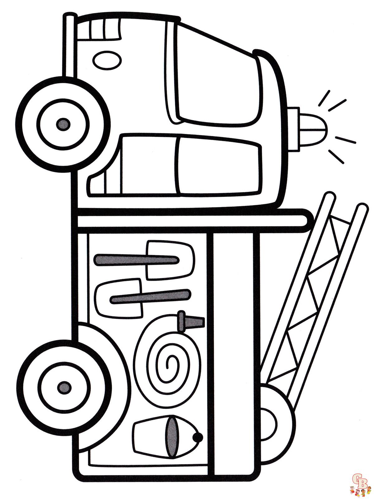 Fire Truck Coloring Pages 19