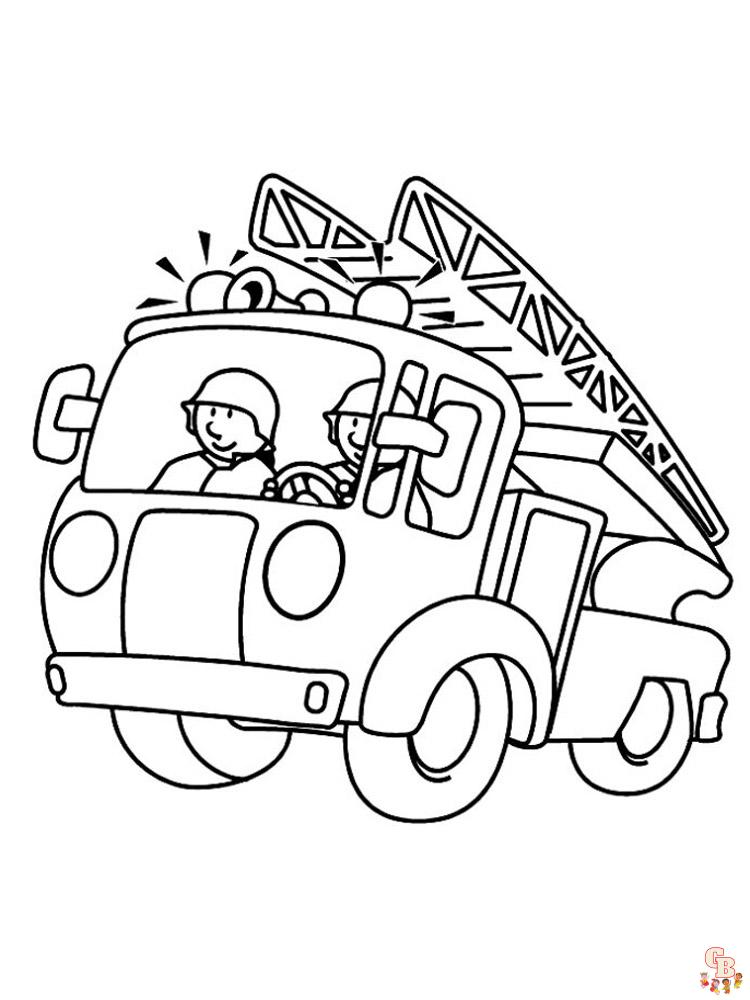 Fire Truck Coloring Pages 23