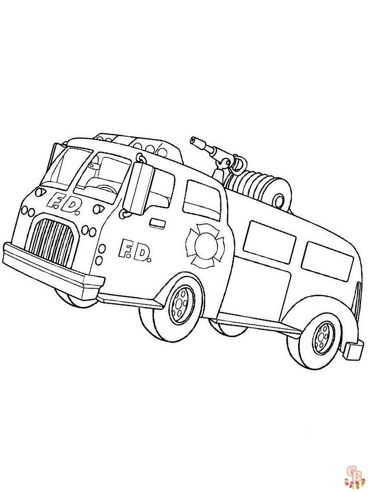 Fire Truck Coloring Pages 24