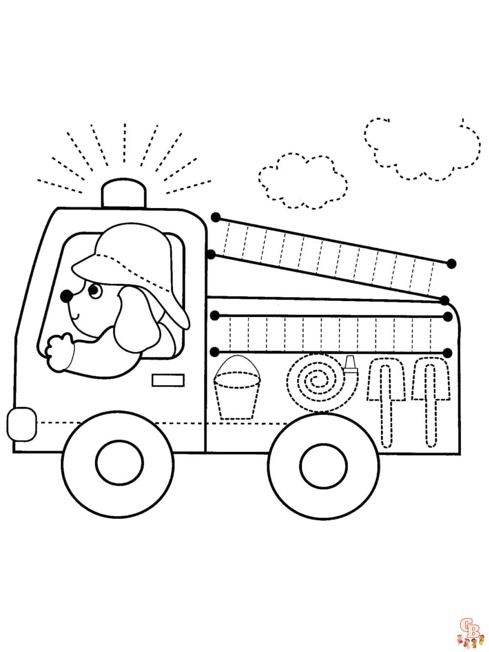 Fire Truck Coloring Pages 26