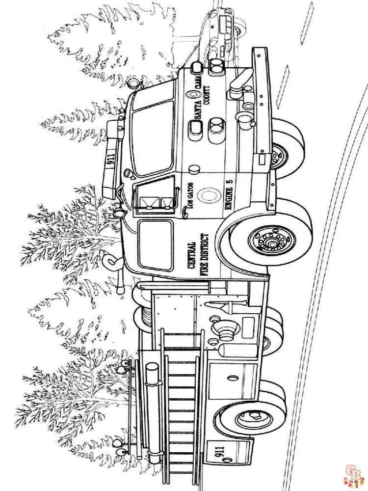 Fire Truck Coloring Pages 32