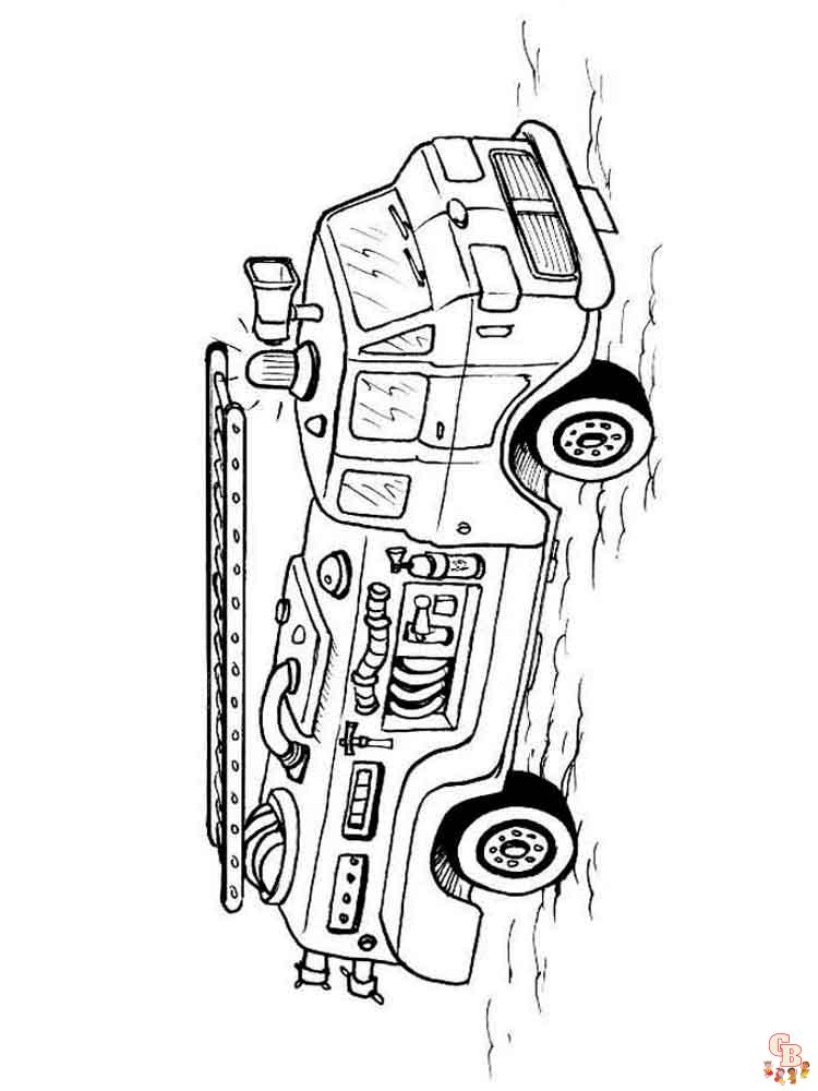 Fire Truck Coloring Pages 36