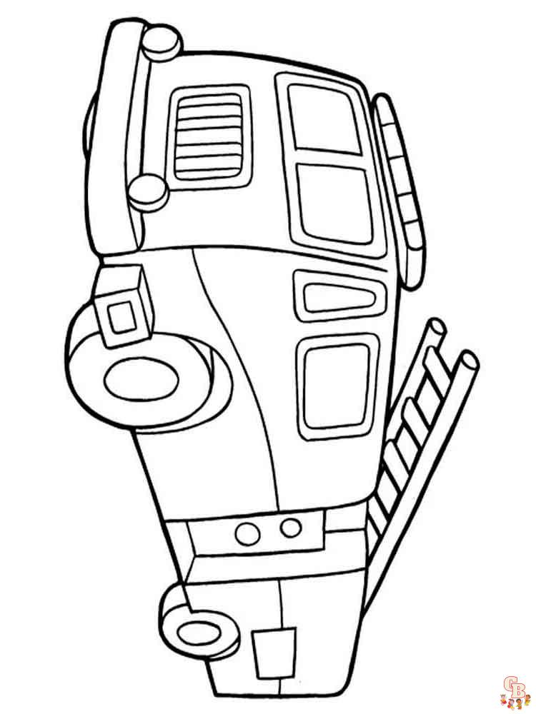 Fire Truck Coloring Pages 37