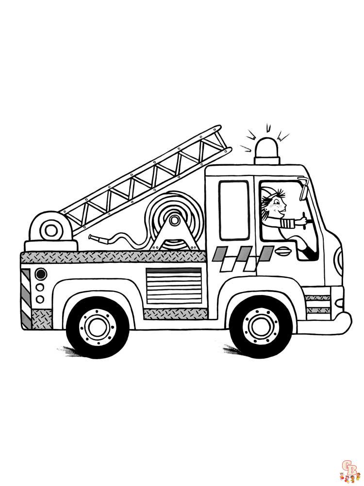 Fire Truck Coloring Pages 8