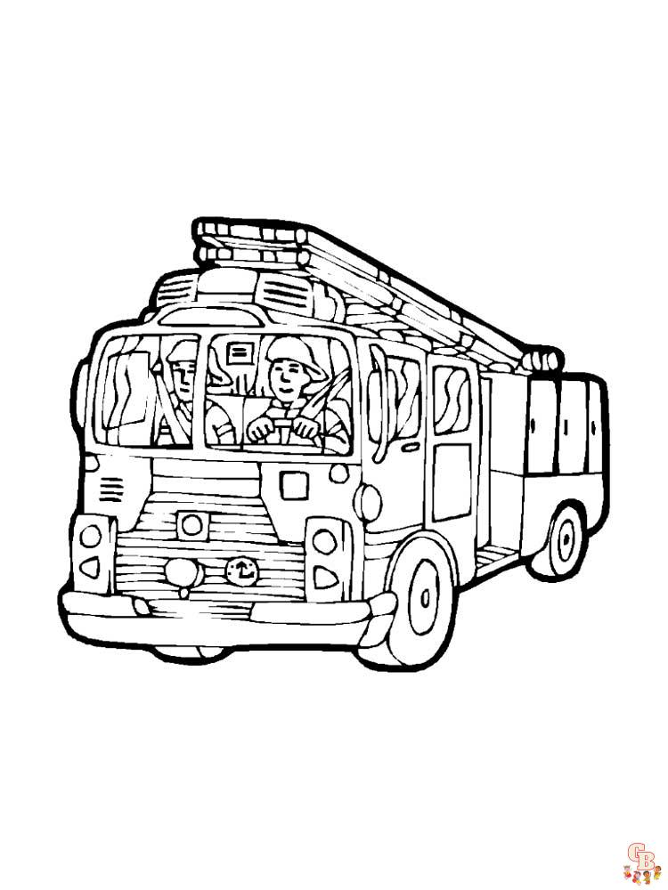 Fire Truck Coloring Pages 9