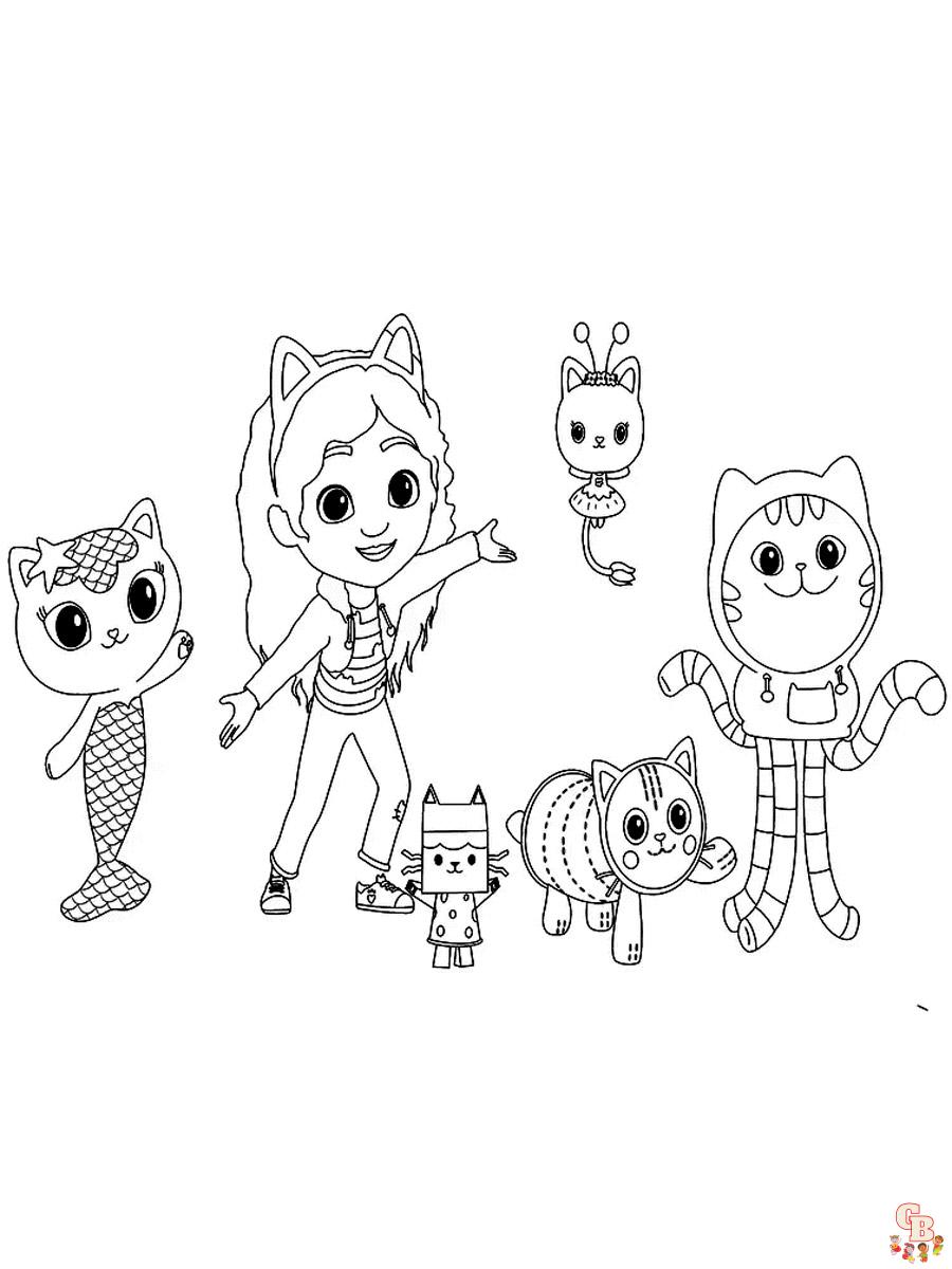 Gabby Dollhouse Coloring Pages 28