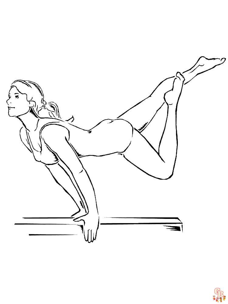 Gymnastics Coloring Pages 21