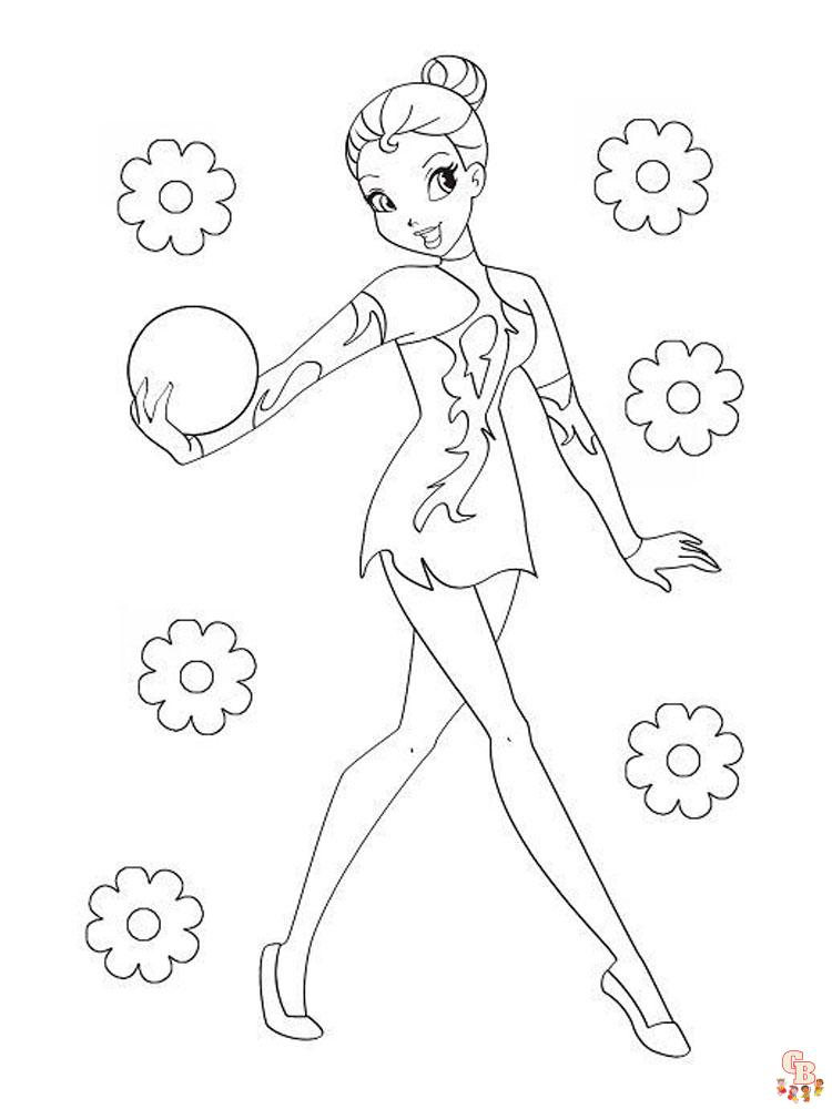 Gymnastics Coloring Pages 8