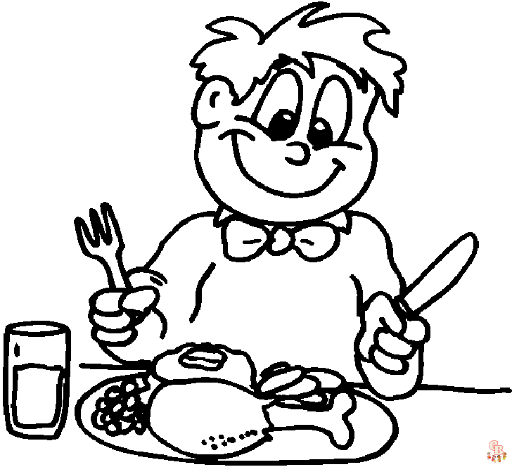 Healthy Food coloring pages 1