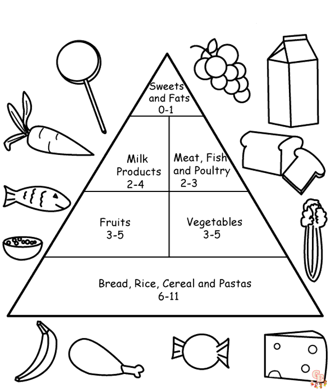 Healthy Food coloring pages 4