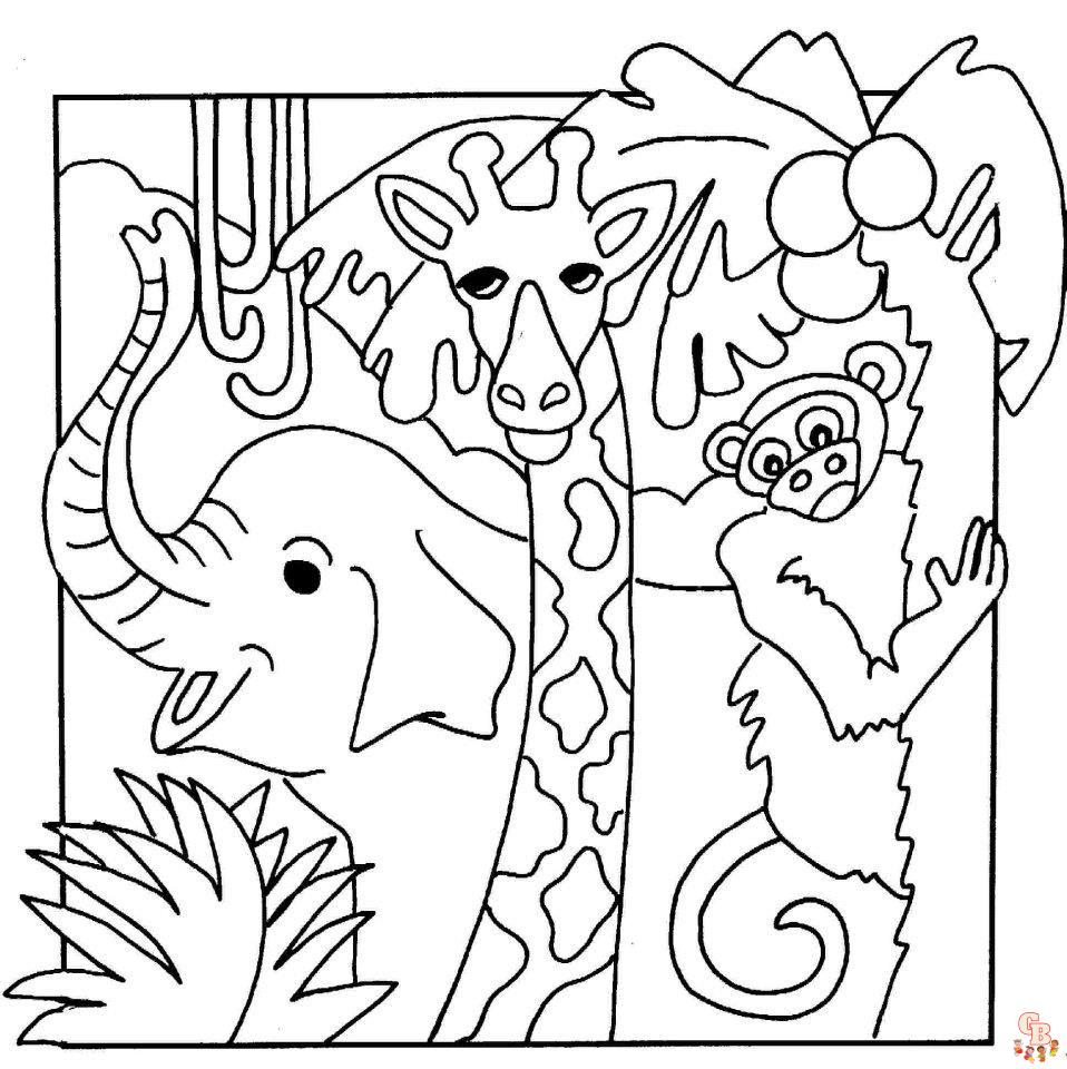 Jungle Animals coloring pages 13