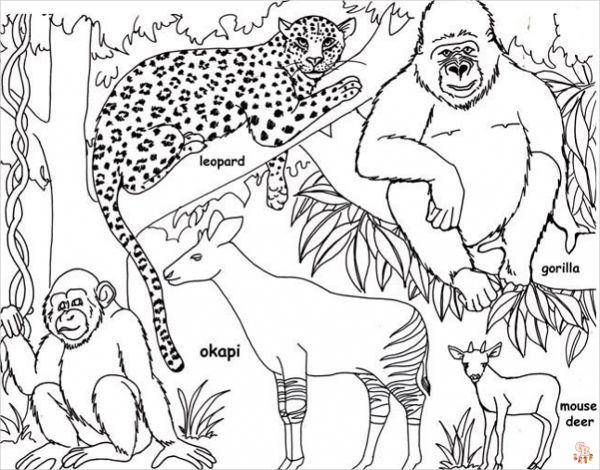 Jungle Animals coloring pages 14