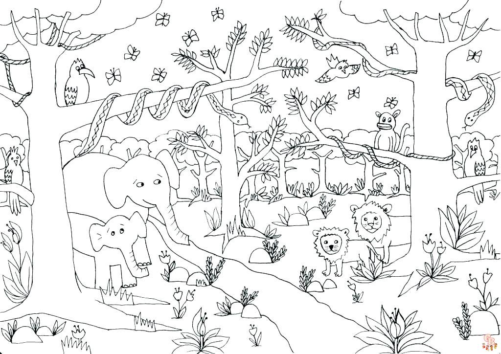 Jungle Animals coloring pages 16