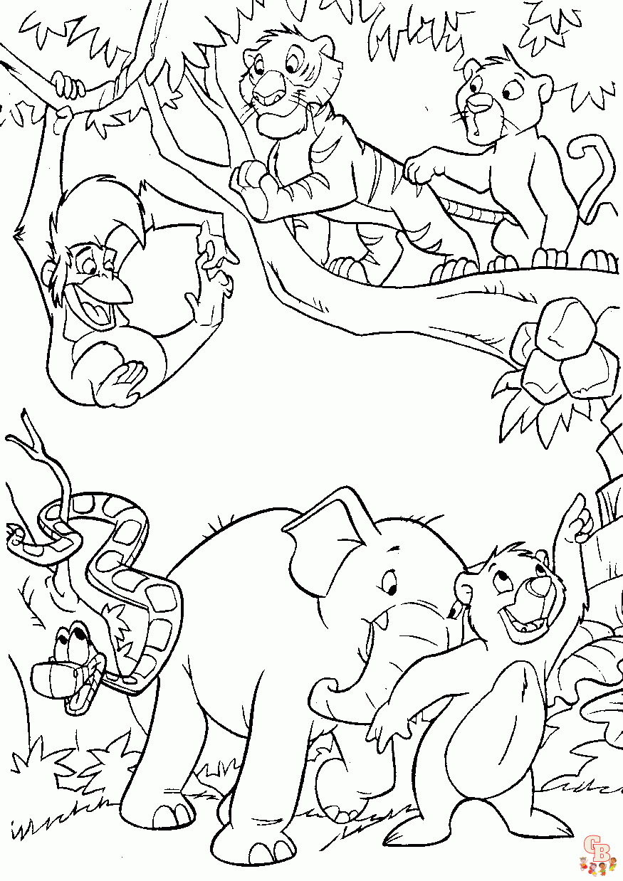 Jungle Animals coloring pages 4