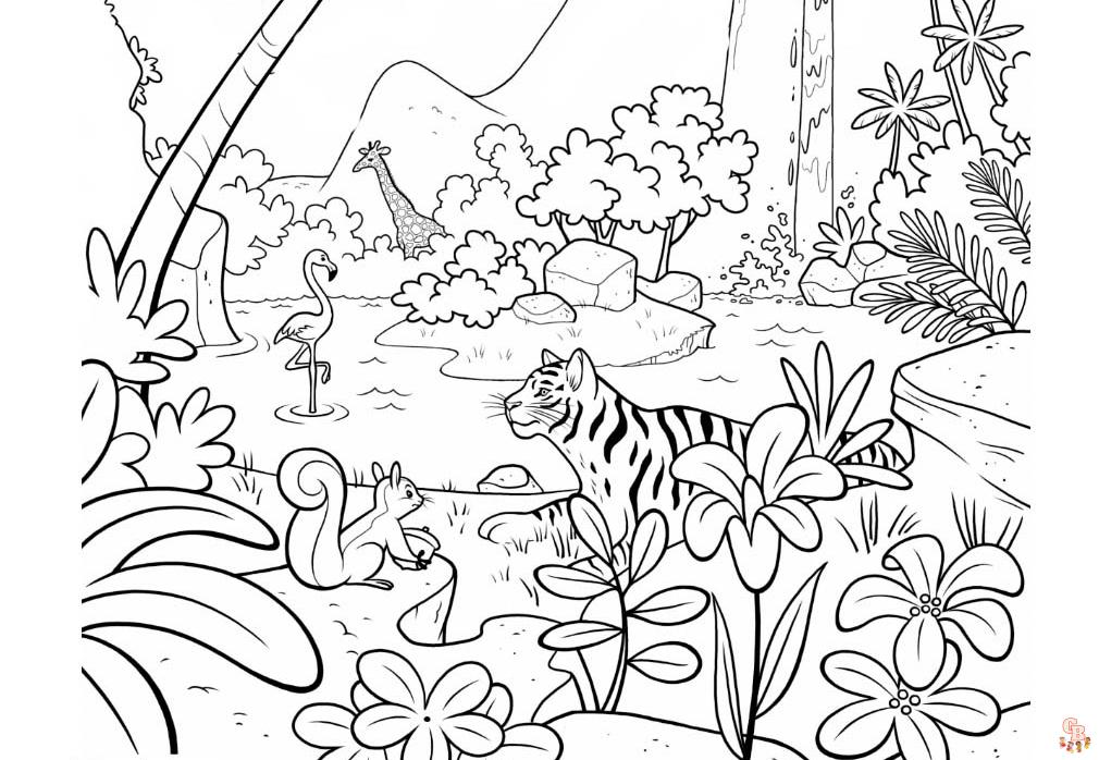 Jungle Animals coloring pages 6