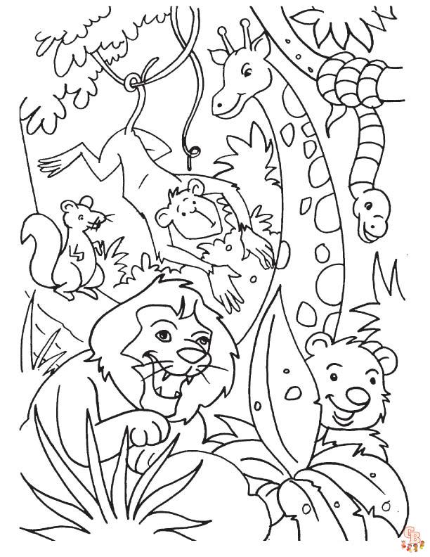 Jungle Animals coloring pages 8