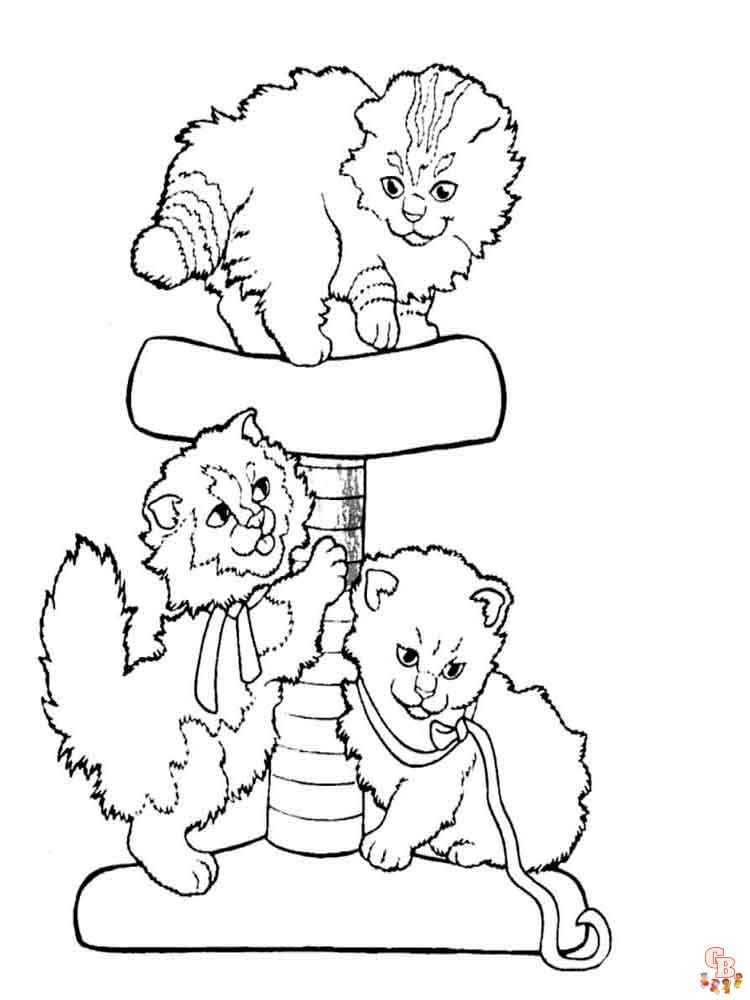 Kitten Coloring Pages 10