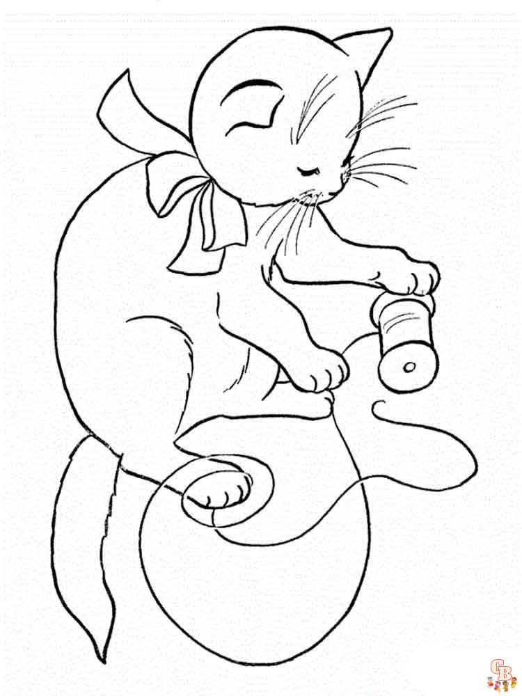 Kitten Coloring Pages 15