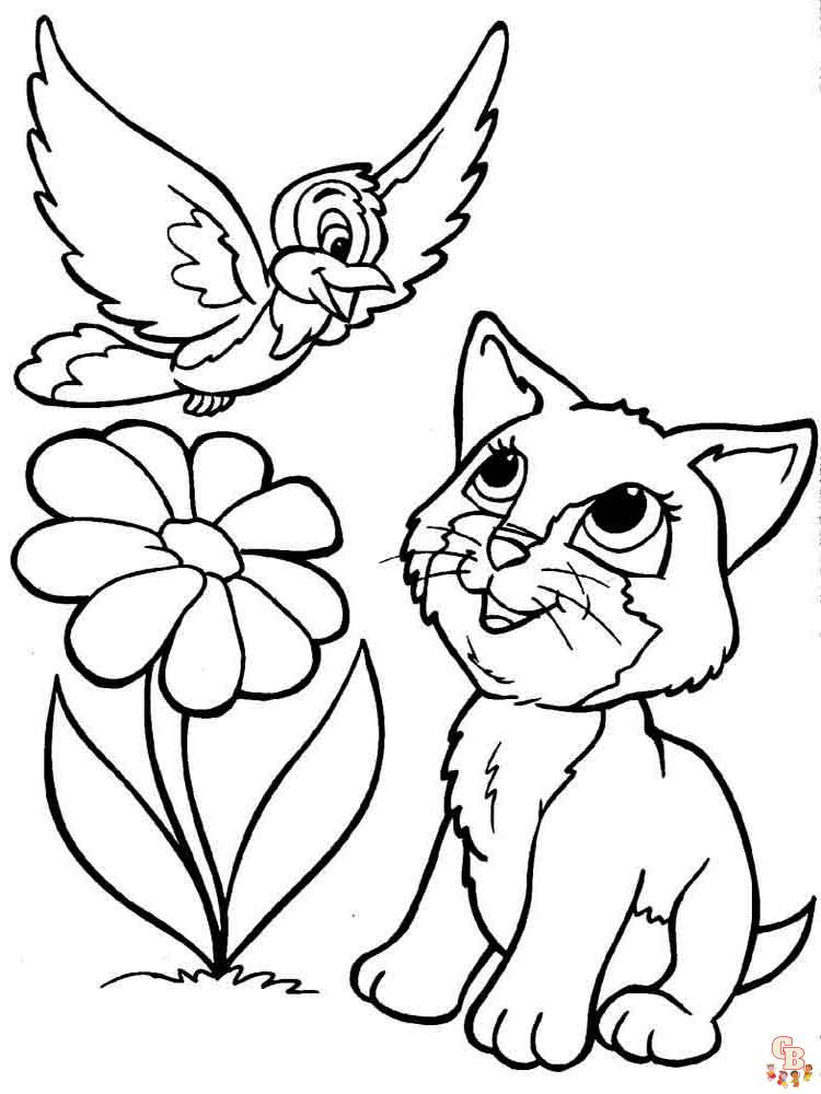 Kitten Coloring Pages 16