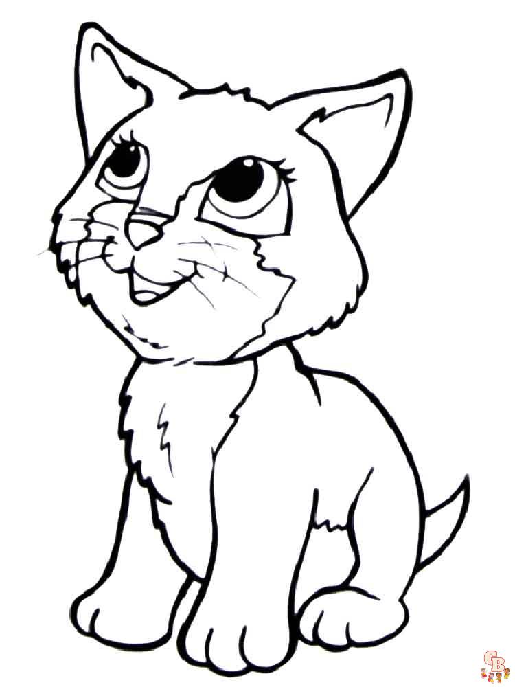 Kitten Coloring Pages 4