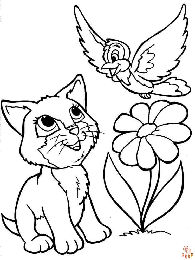 Kitten Coloring Pages 7