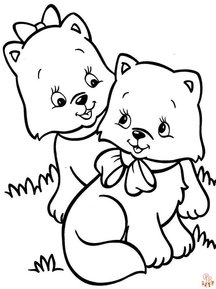 Kitten Coloring Pages 9