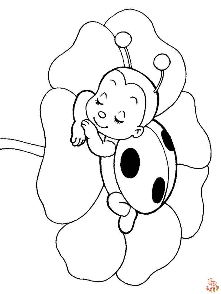 Ladybug coloring pages 14