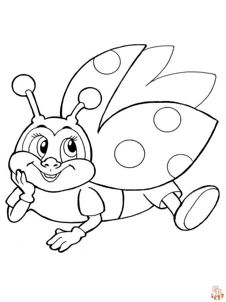 Ladybug coloring pages 4