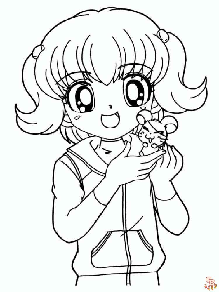 Manga Coloring Pages 9