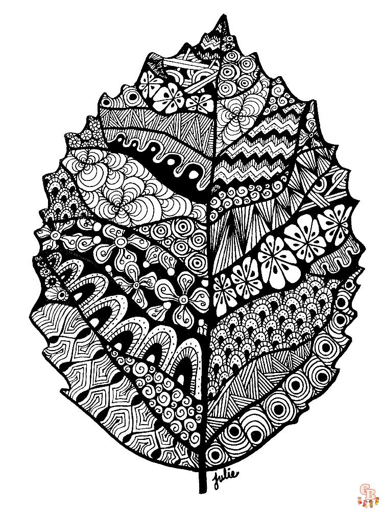 Mycoloring Pages Leaves For Adults 17