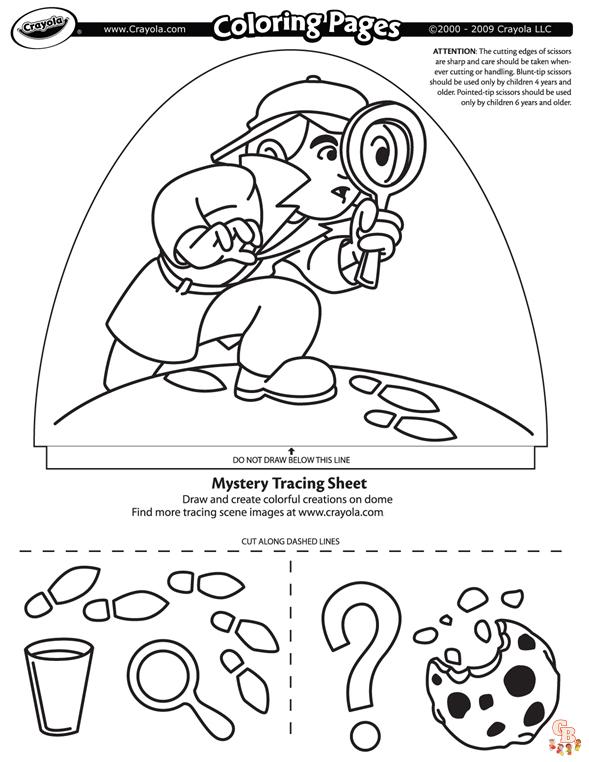 Mystery coloring pages 1