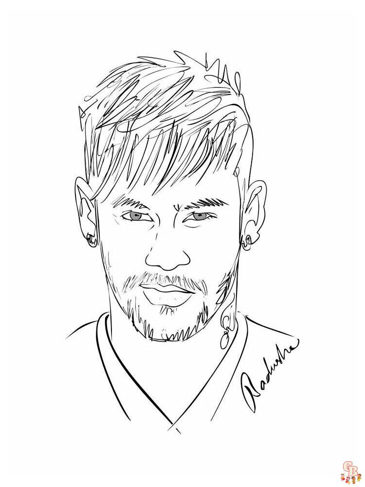 Neymar Coloring Pages2