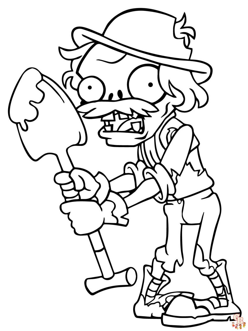 Plants vs Zombies Coloring Pages 1