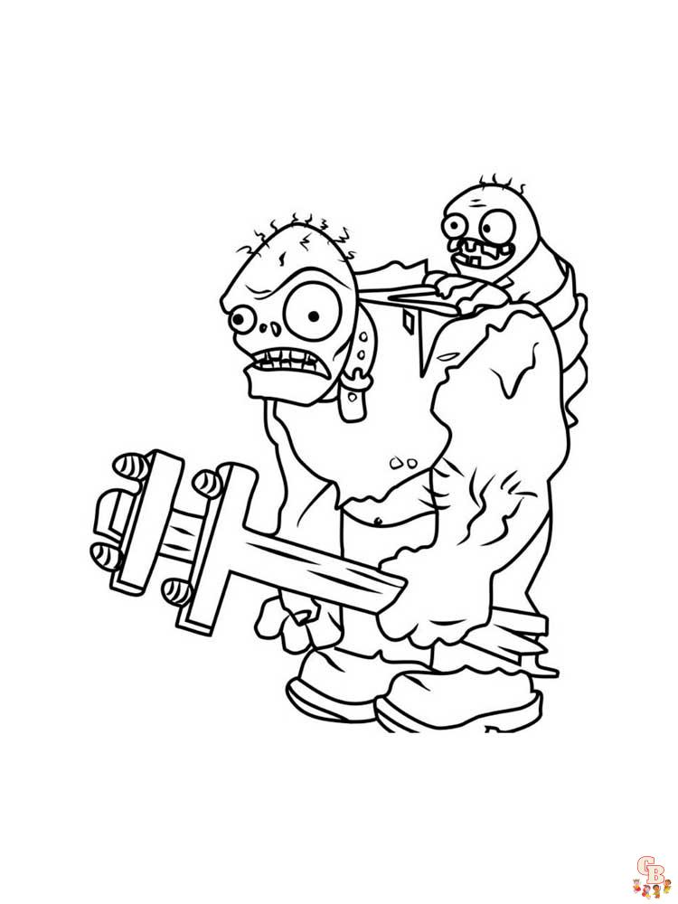 Plants vs Zombies Coloring Pages 47