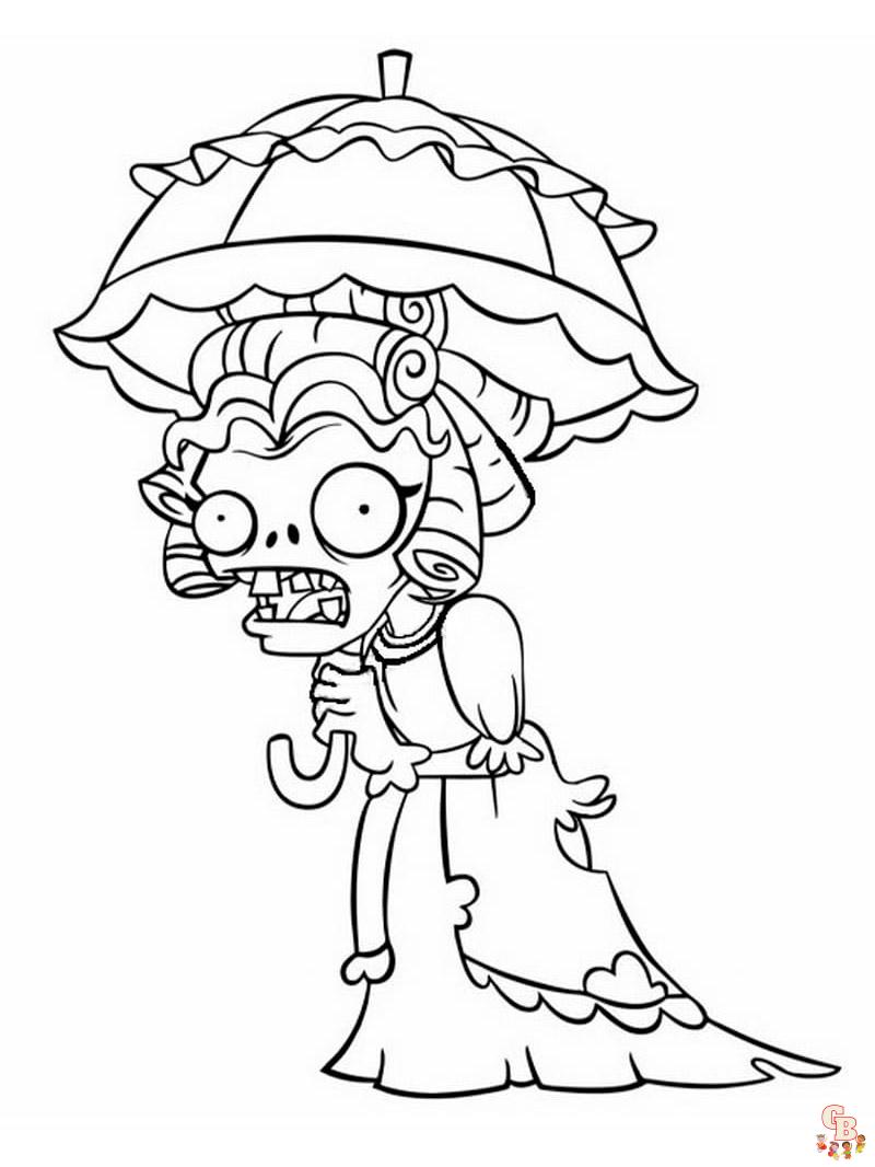 Plants vs Zombies Coloring Pages 57