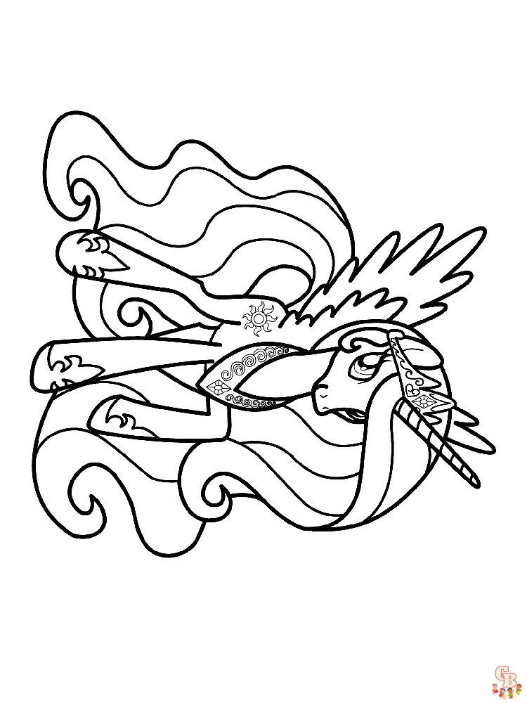 Princess Celestia Coloring Pages 10