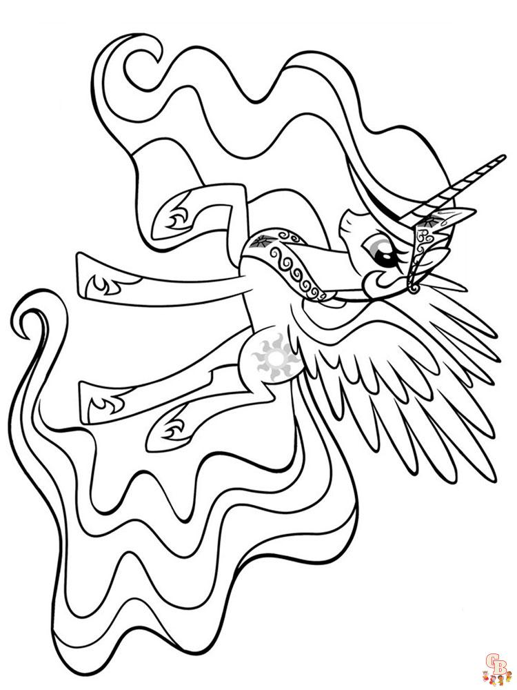 Princess Celestia Coloring Pages 11