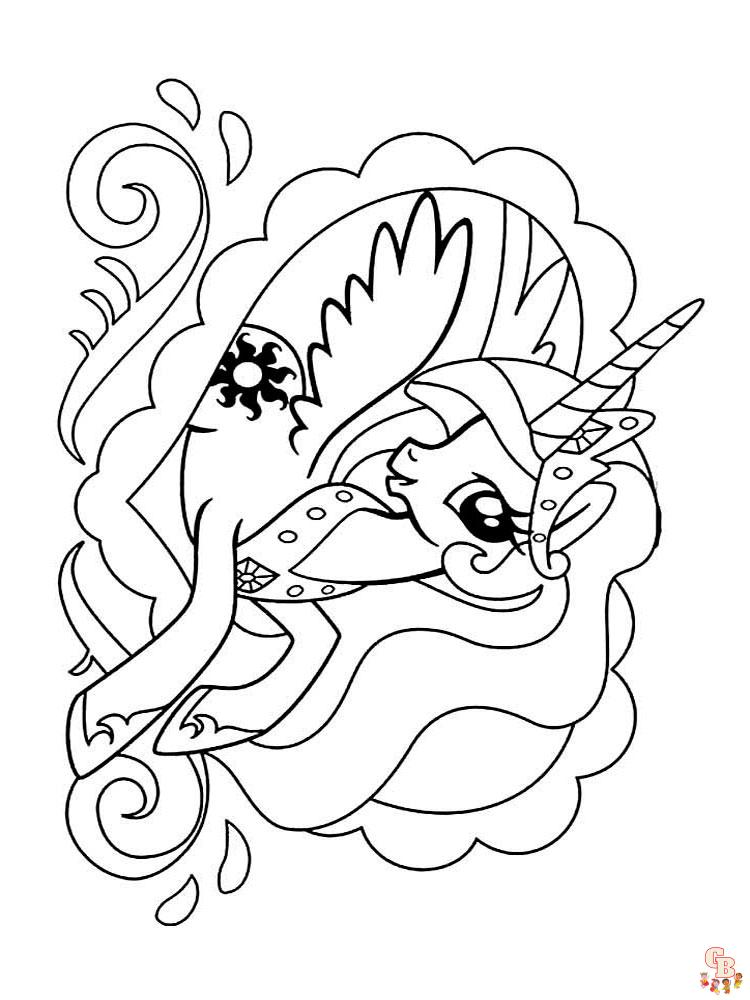 Princess Celestia Coloring Pages 12