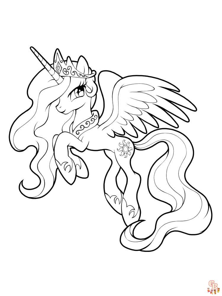 Princess Celestia Coloring Pages 13