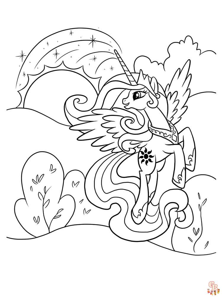 Princess Celestia Coloring Pages 16