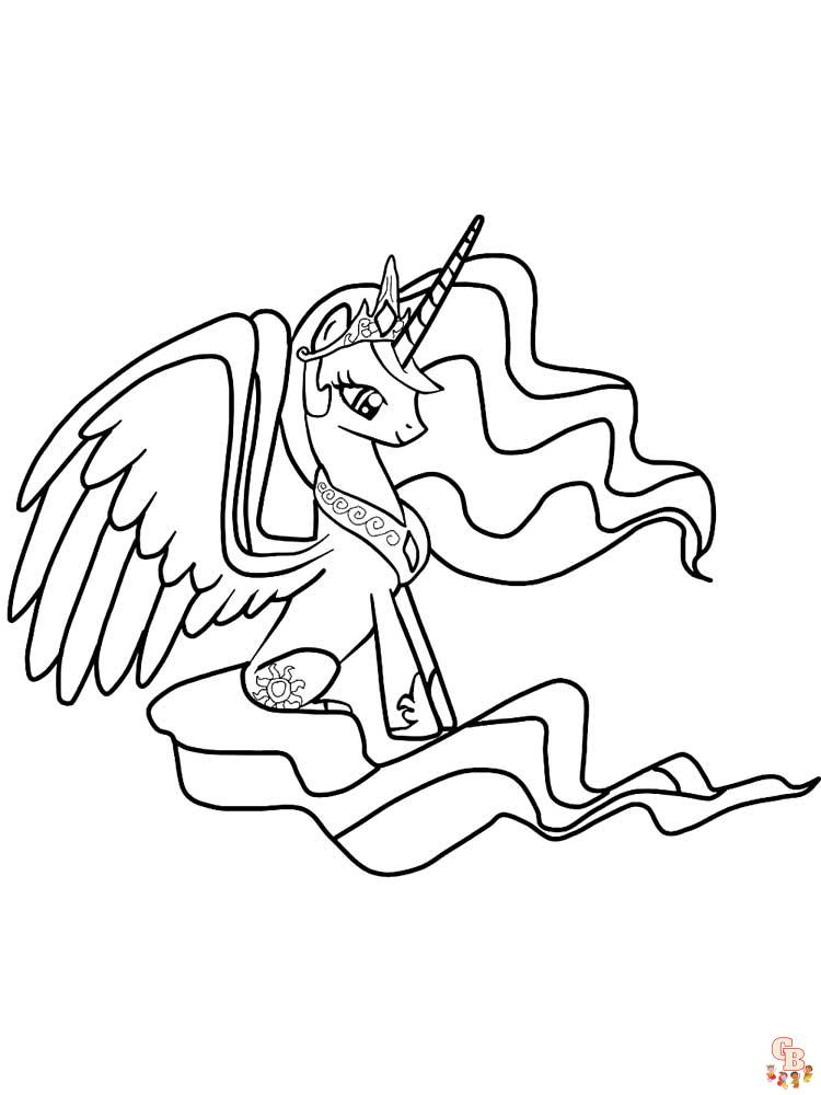 Princess Celestia Coloring Pages 17