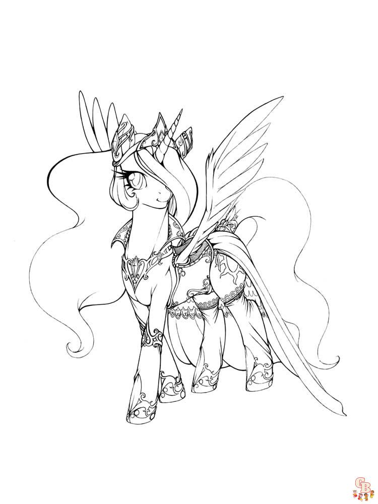 Princess Celestia Coloring Pages 18